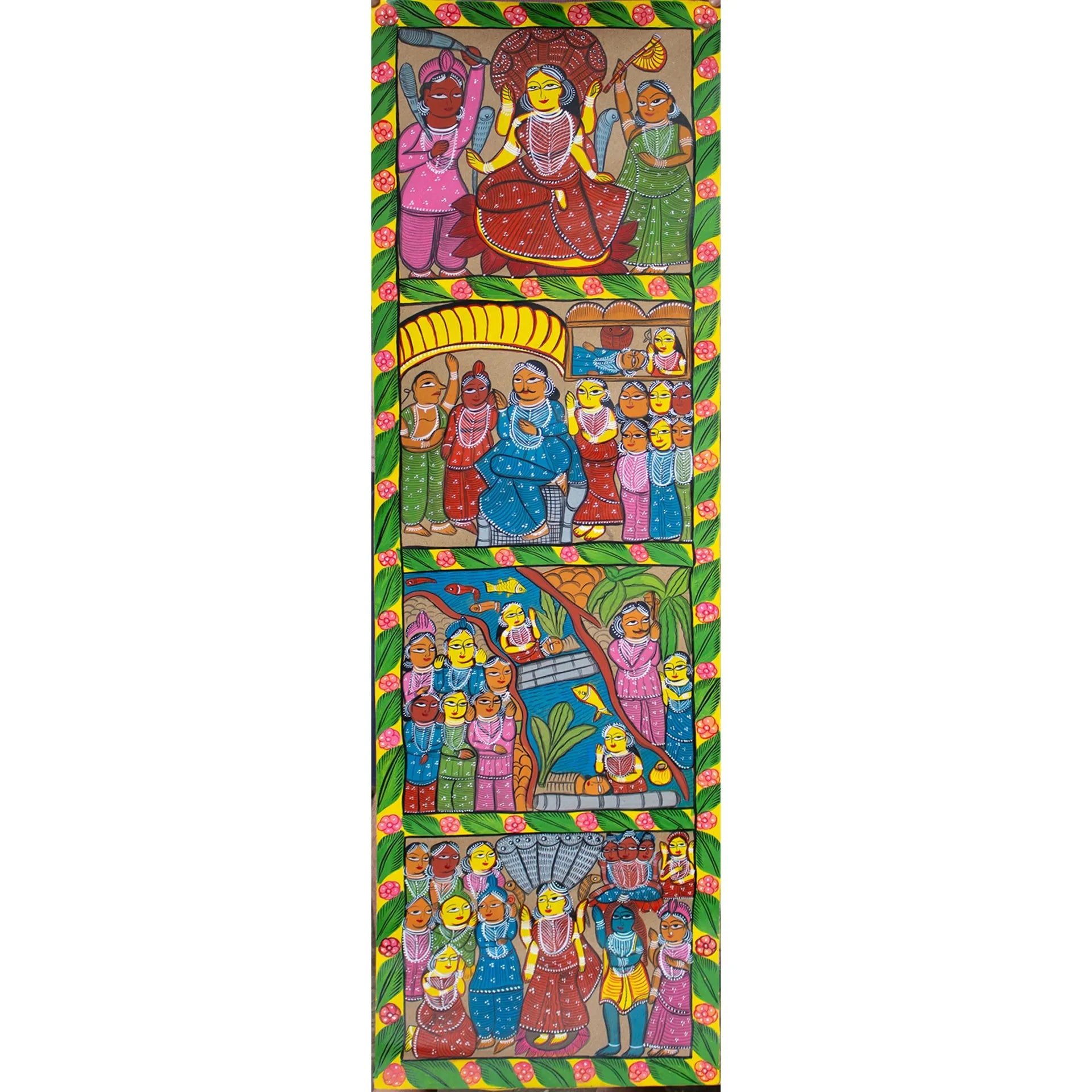 Bengal Pattachitra - Mansa Devi story