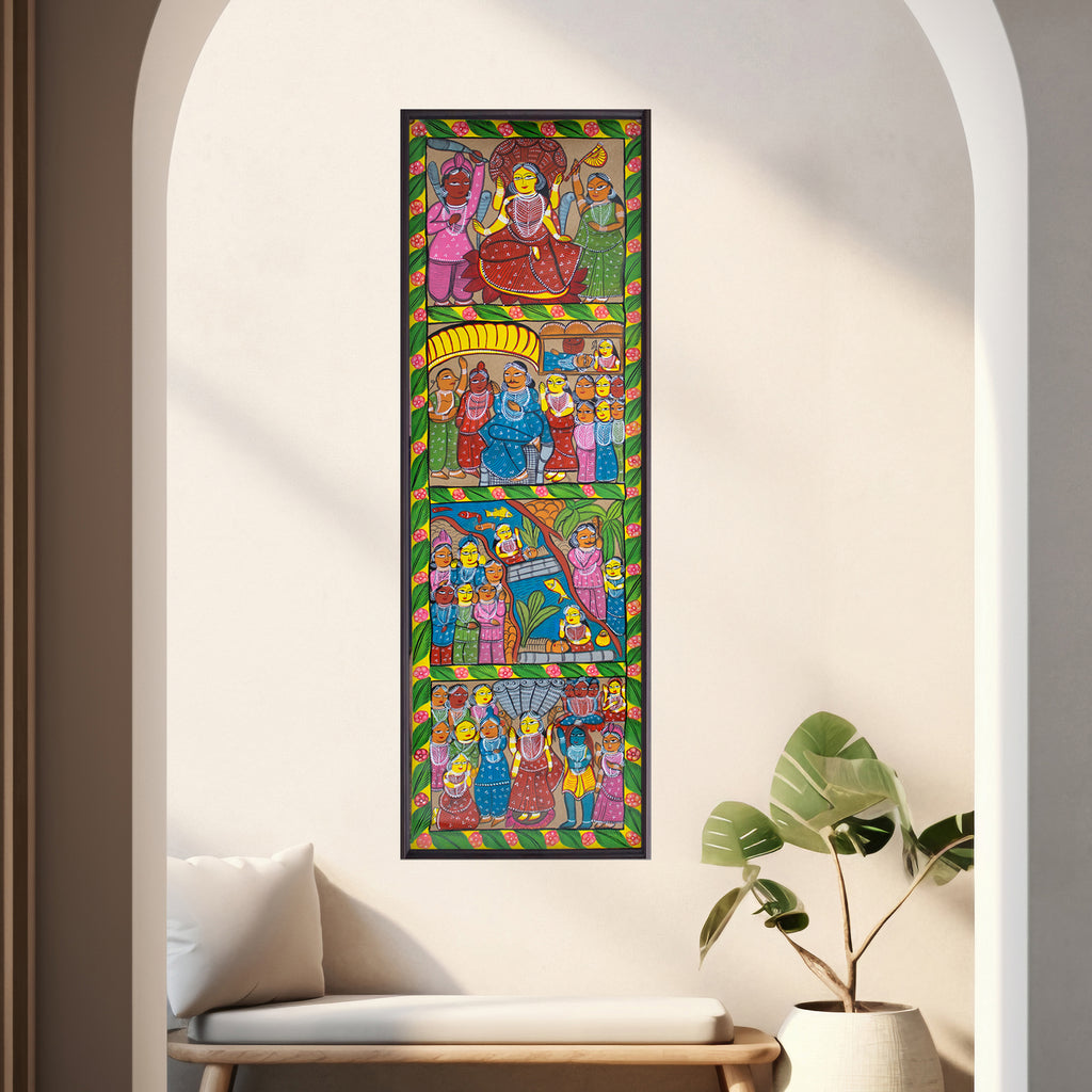 Bengal Pattachitra - Mansa Devi story
