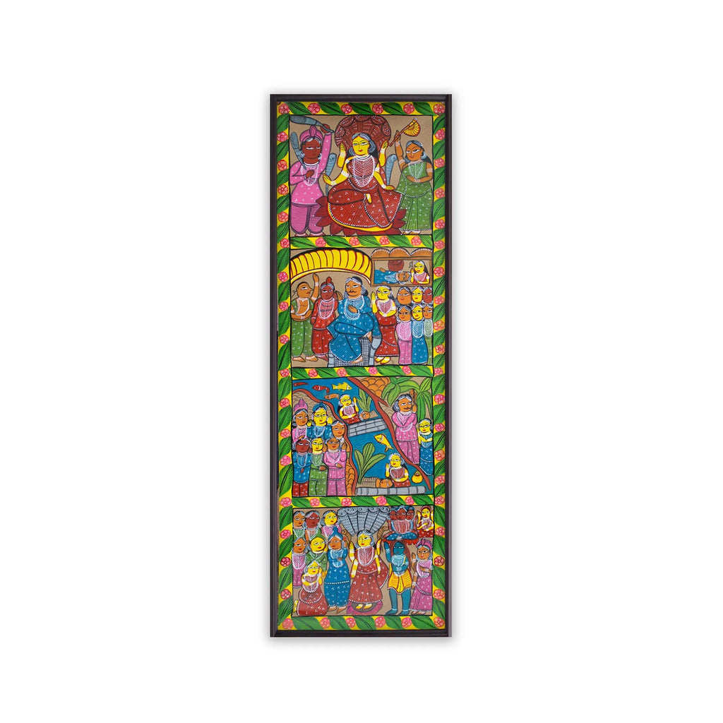 Bengal Pattachitra - Mansa Devi story