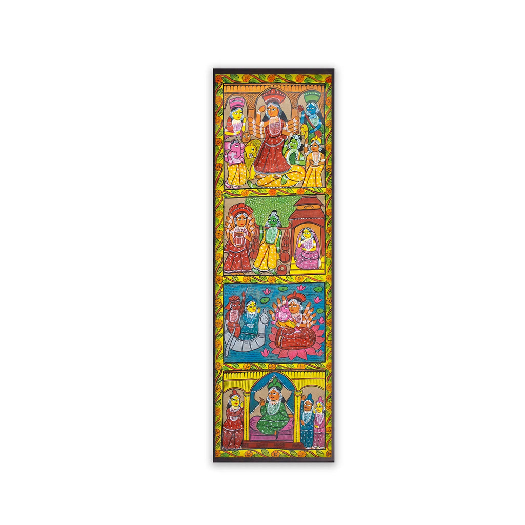 Bengal Pattachitra - Durga Ji Story