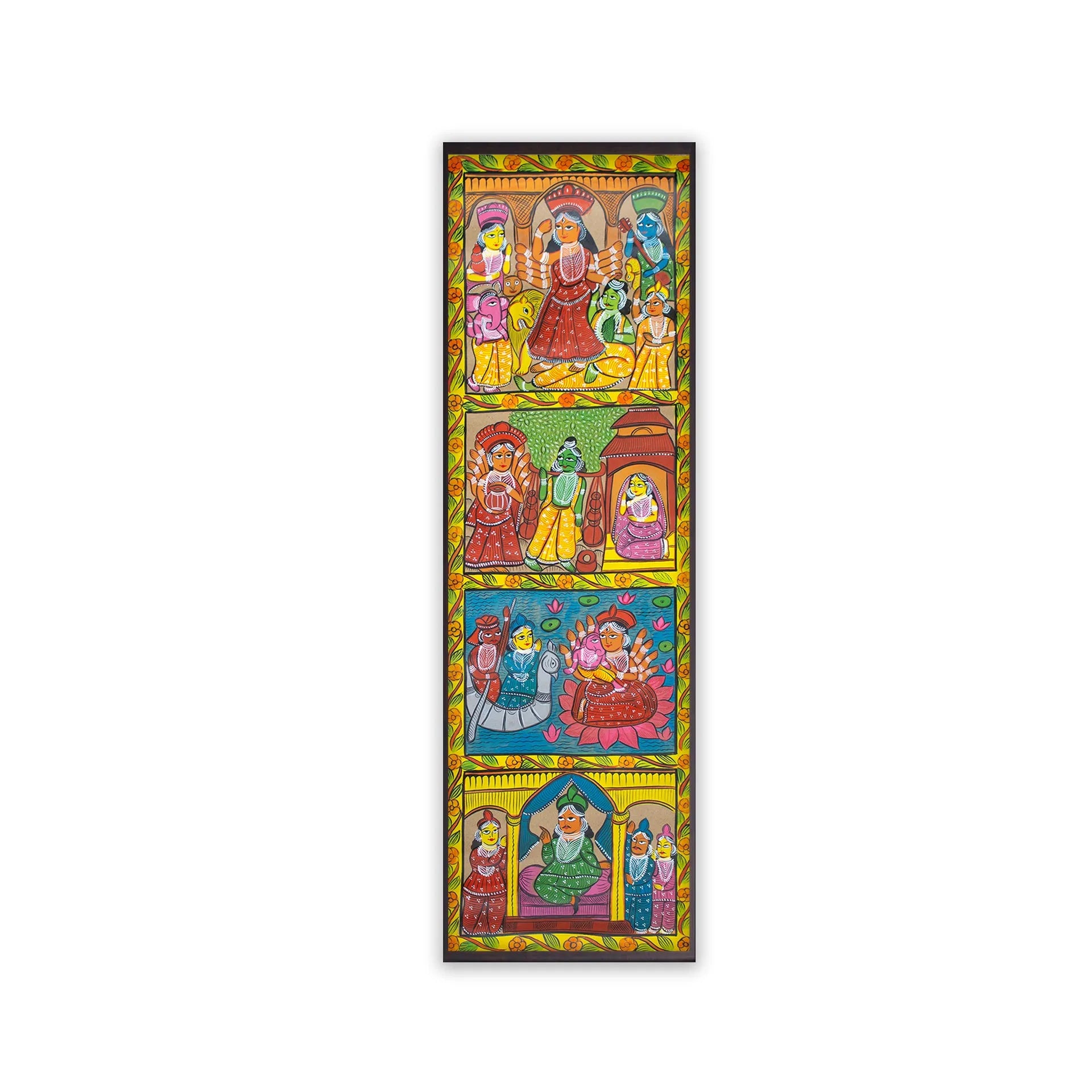 Bengal Pattachitra - Durga Ji Story