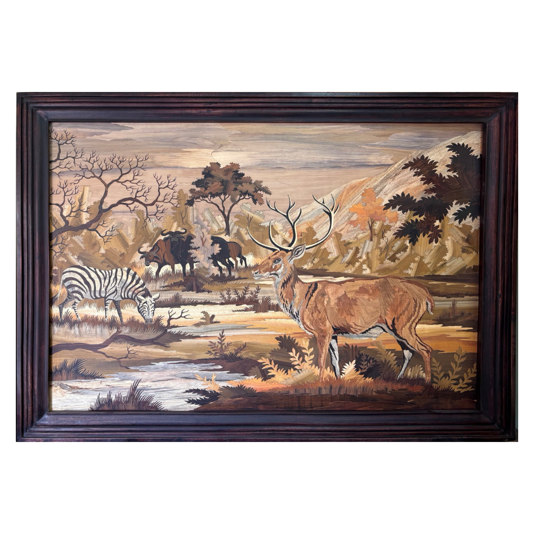 Mysore Rosewood Inlay – Wildlife Landscape