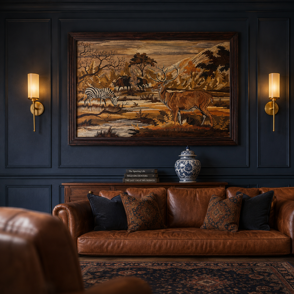 Mysore Rosewood Inlay – Wildlife Landscape