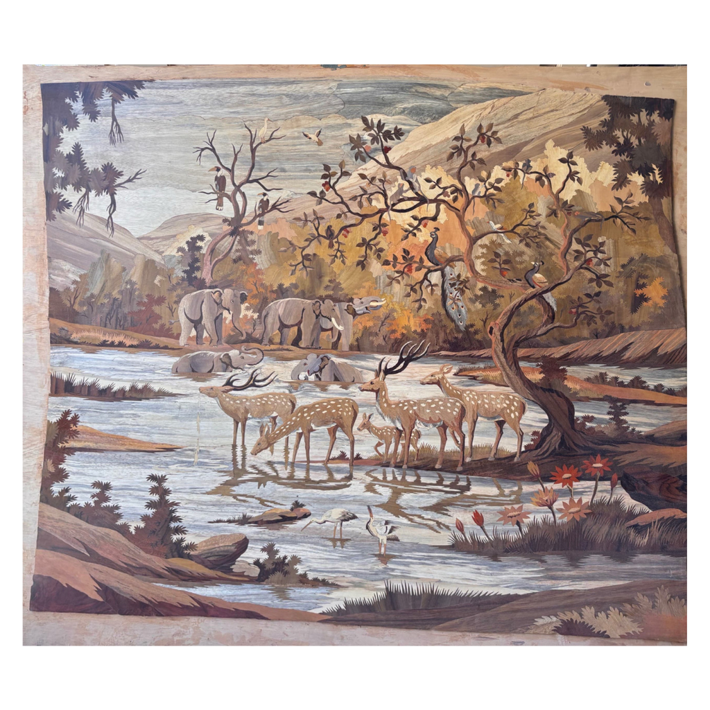 Mysore Rosewood Inlay – Wildlife by the River