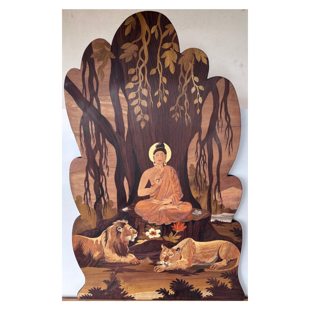 Mysore Rosewood Inlay – Buddha in the Forest