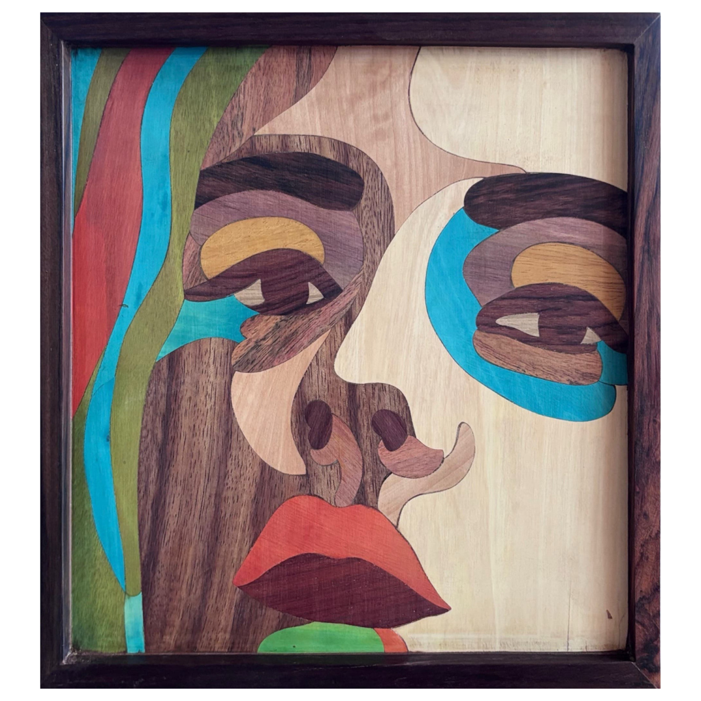 Mysore Rosewood Inlay – Abstract Portrait