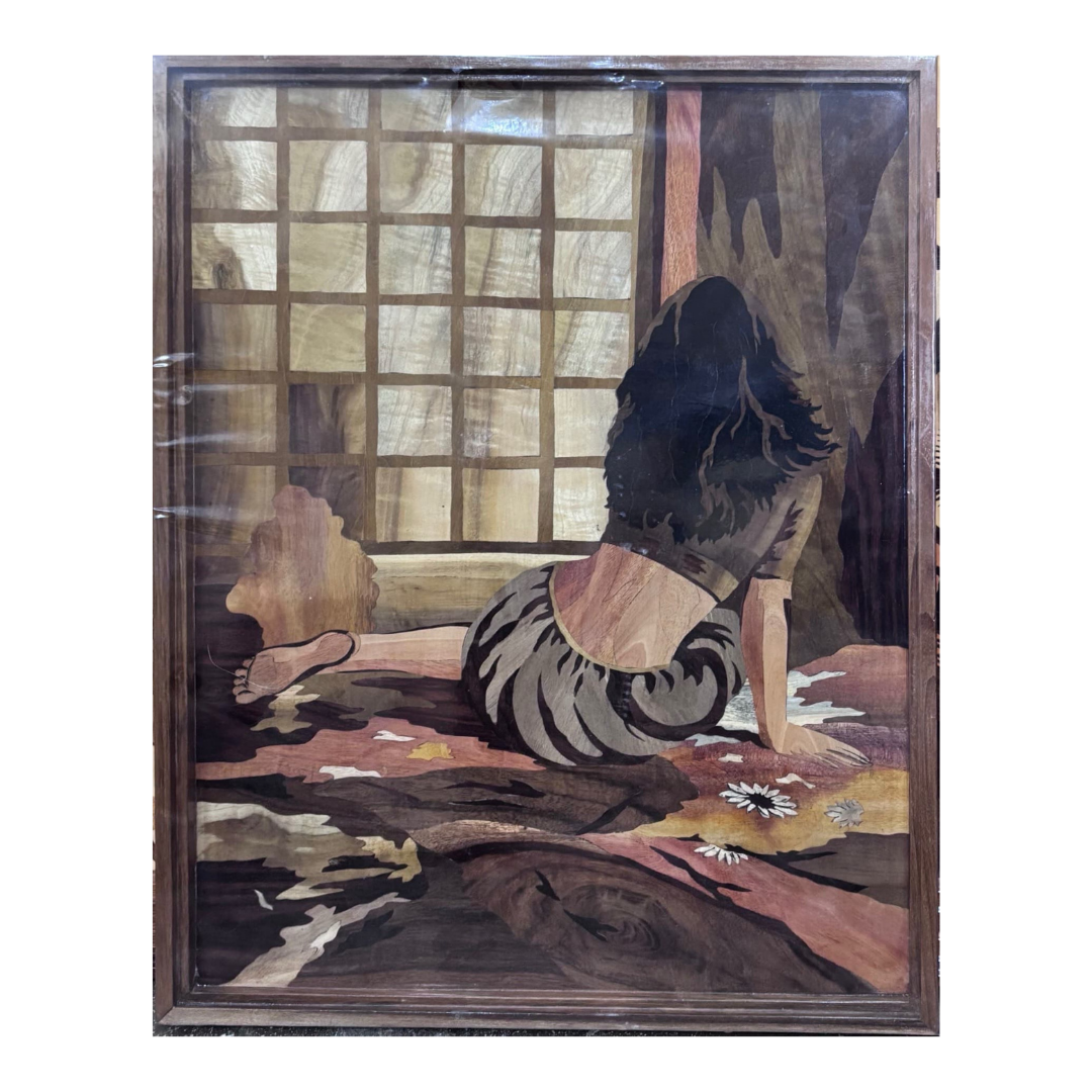 Mysore Rosewood Inlay – Woman by the Window