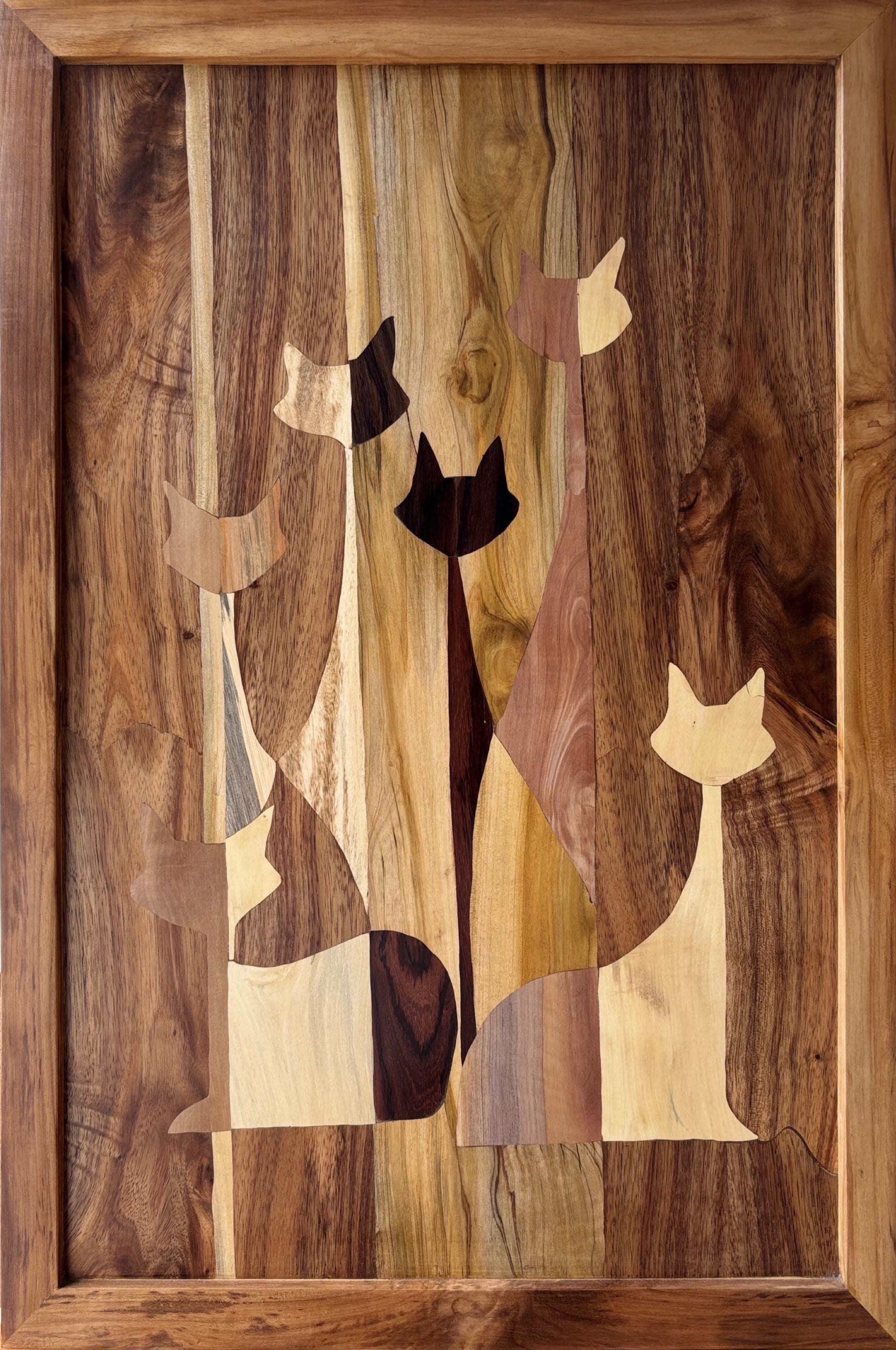 Mysore Rosewood Inlay – Gathering of Cats
