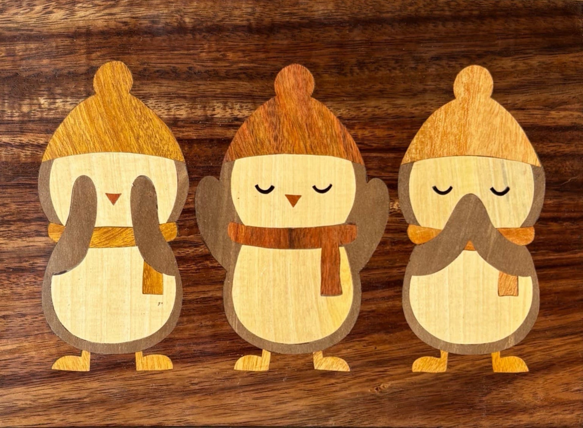 Mysore Rosewood Inlay – The Three Wise Birds