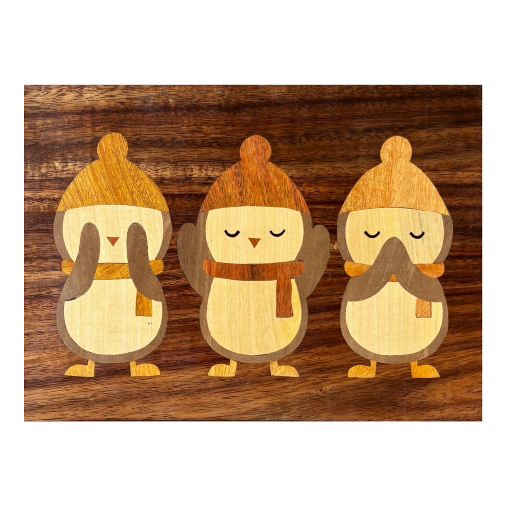 Mysore Rosewood Inlay – The Three Wise Birds