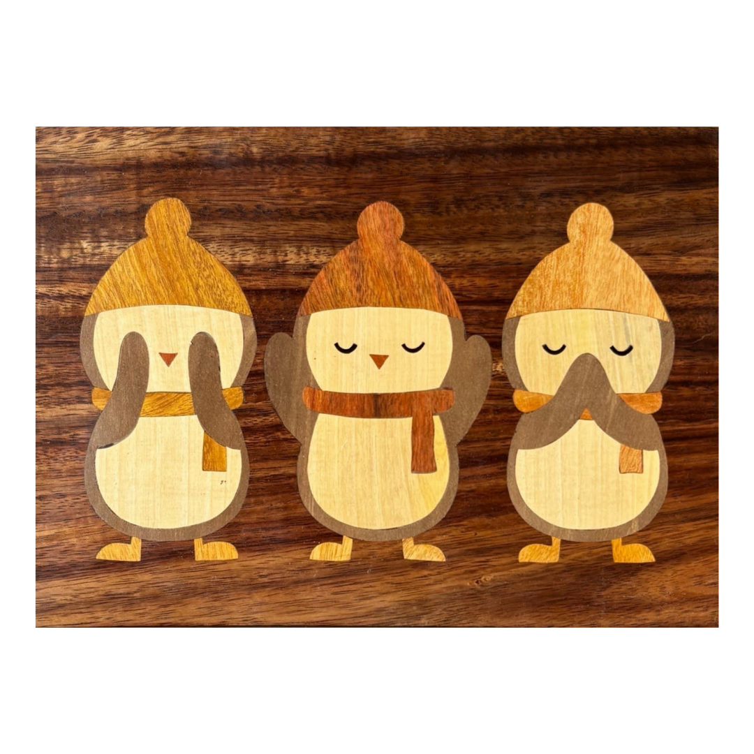 Mysore Rosewood Inlay – The Three Wise Birds