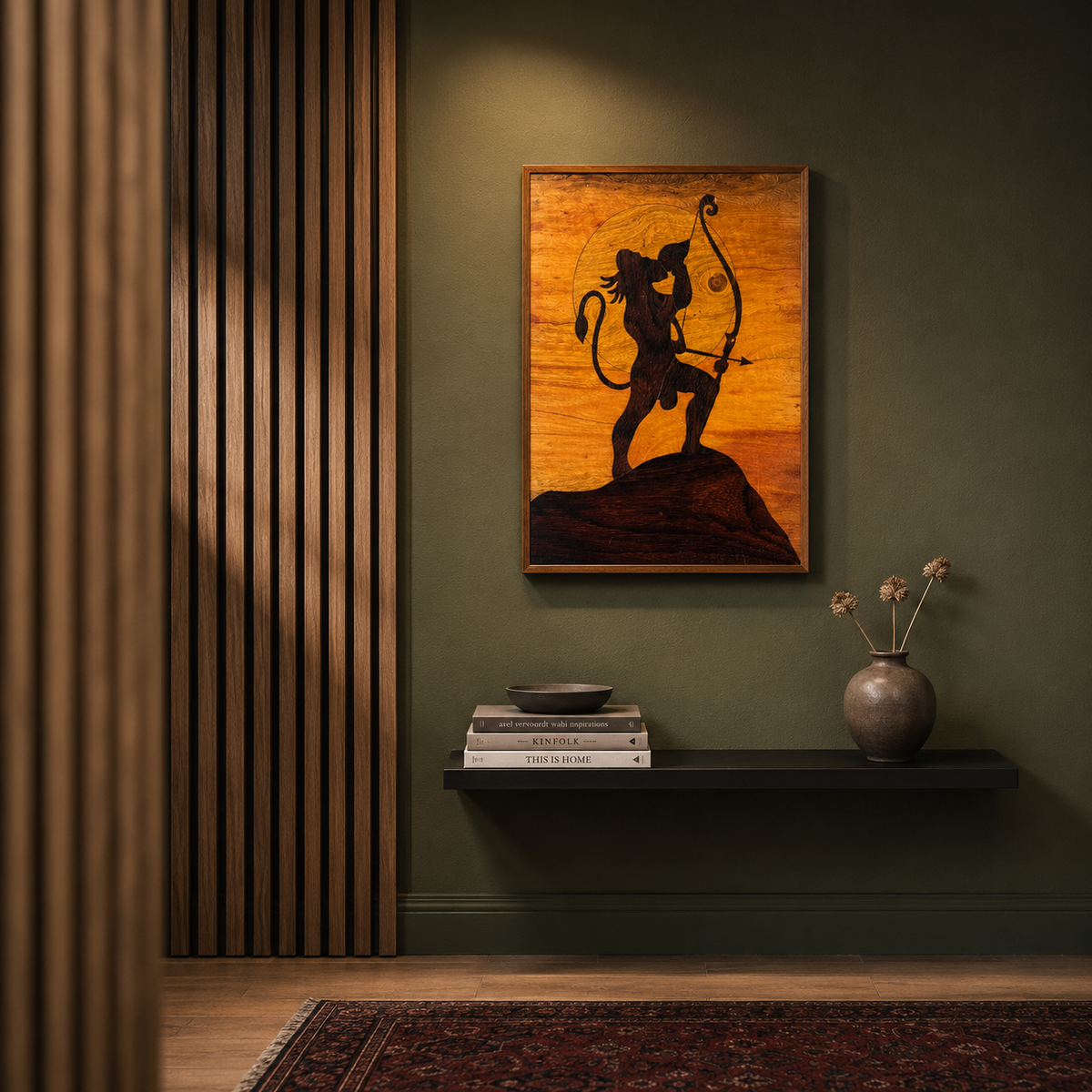 Mysore Rosewood Inlay – Lord Hanuman