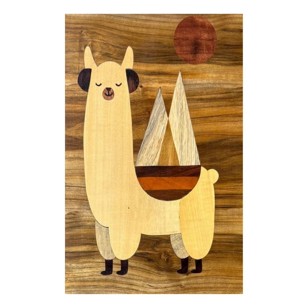 Mysore Rosewood Inlay – Llama with Sailboat