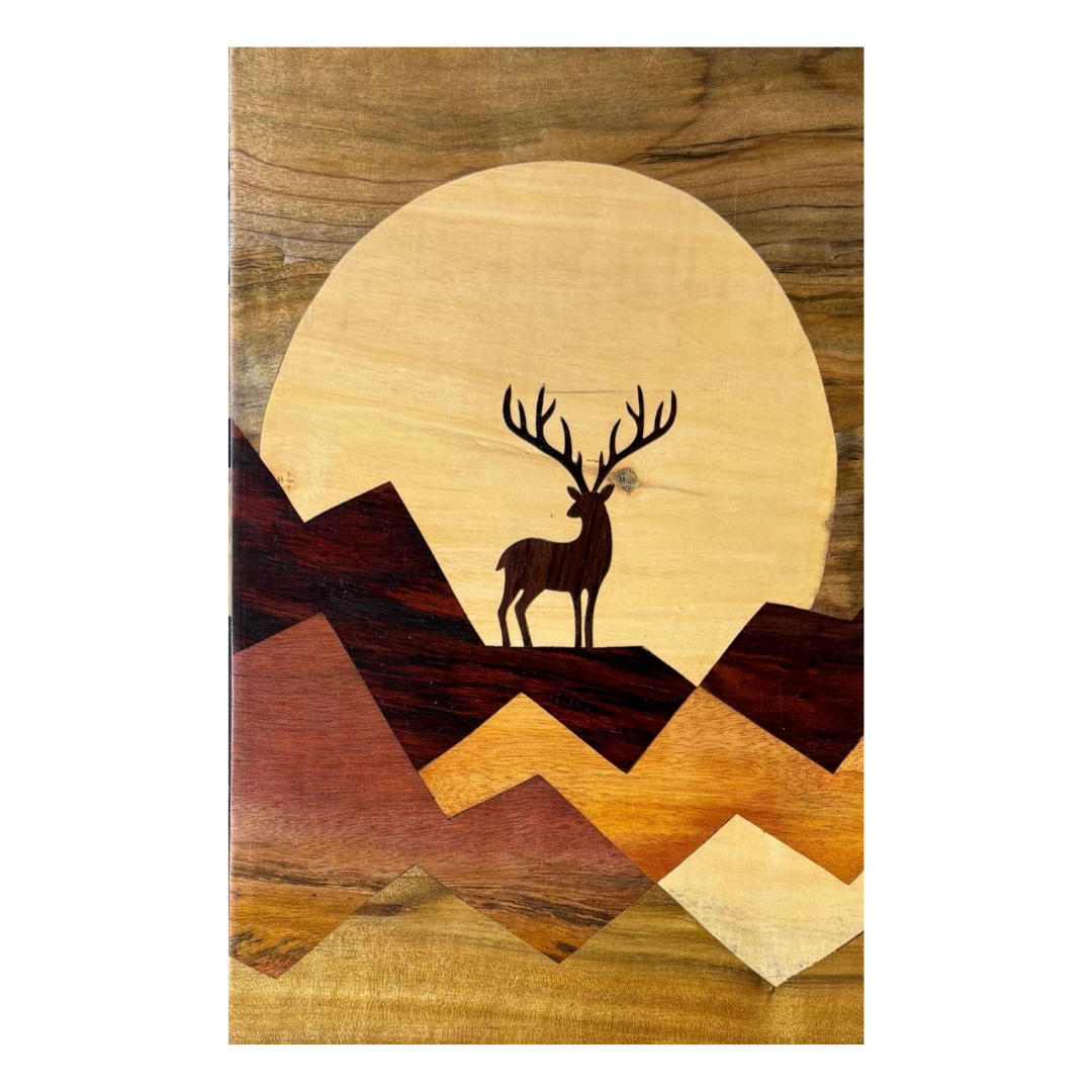Mysore Rosewood Inlay – Deer in the Mountains