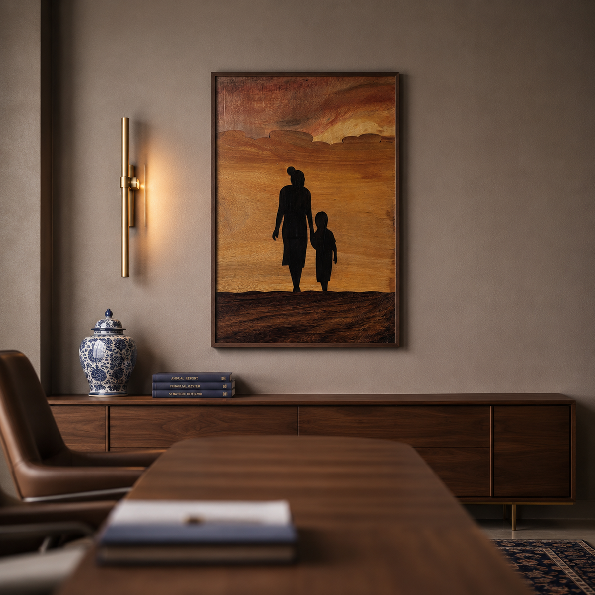 Mysore Rosewood Inlay – Mother and Child