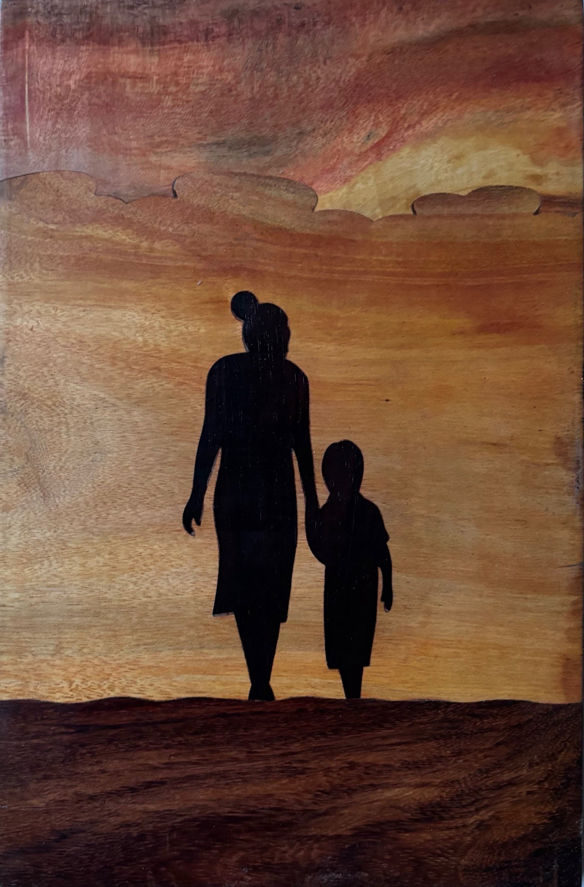 Mysore Rosewood Inlay – Mother and Child