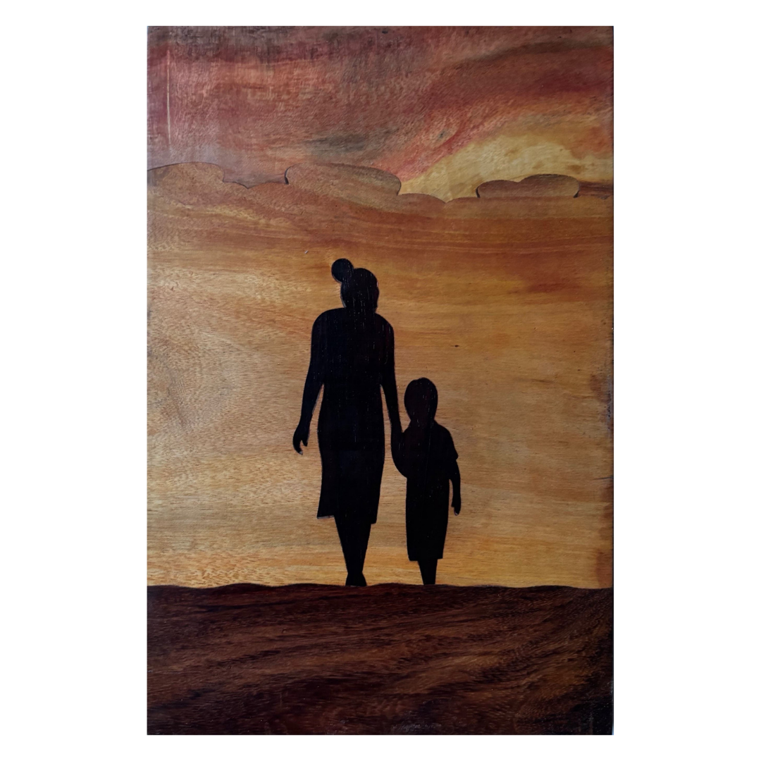 Mysore Rosewood Inlay – Mother and Child