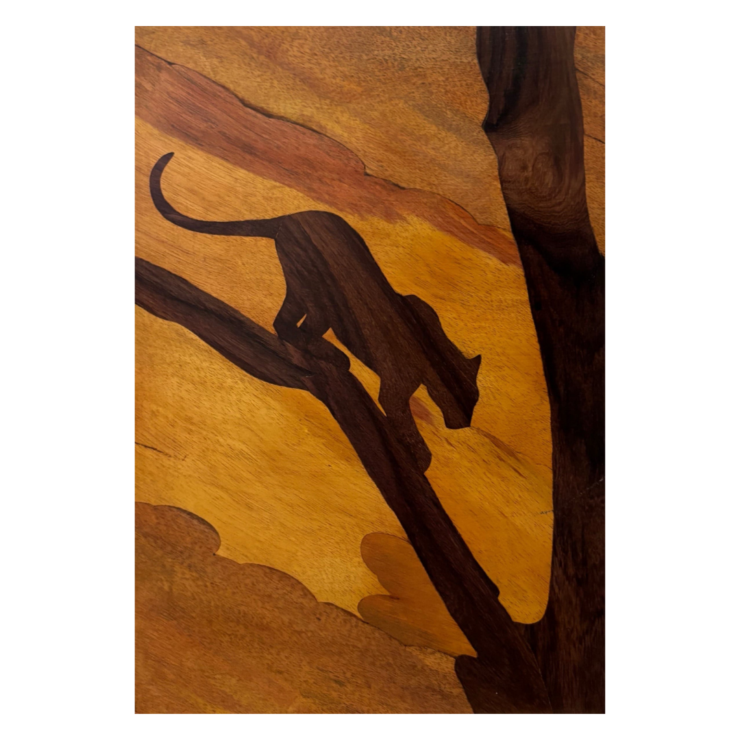 Mysore Rosewood Inlay – Tiger on a Branch