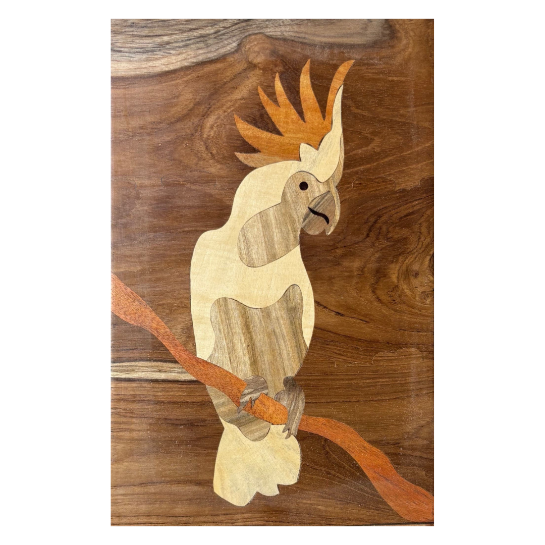 Mysore Rosewood Inlay – Crested Cockatoo