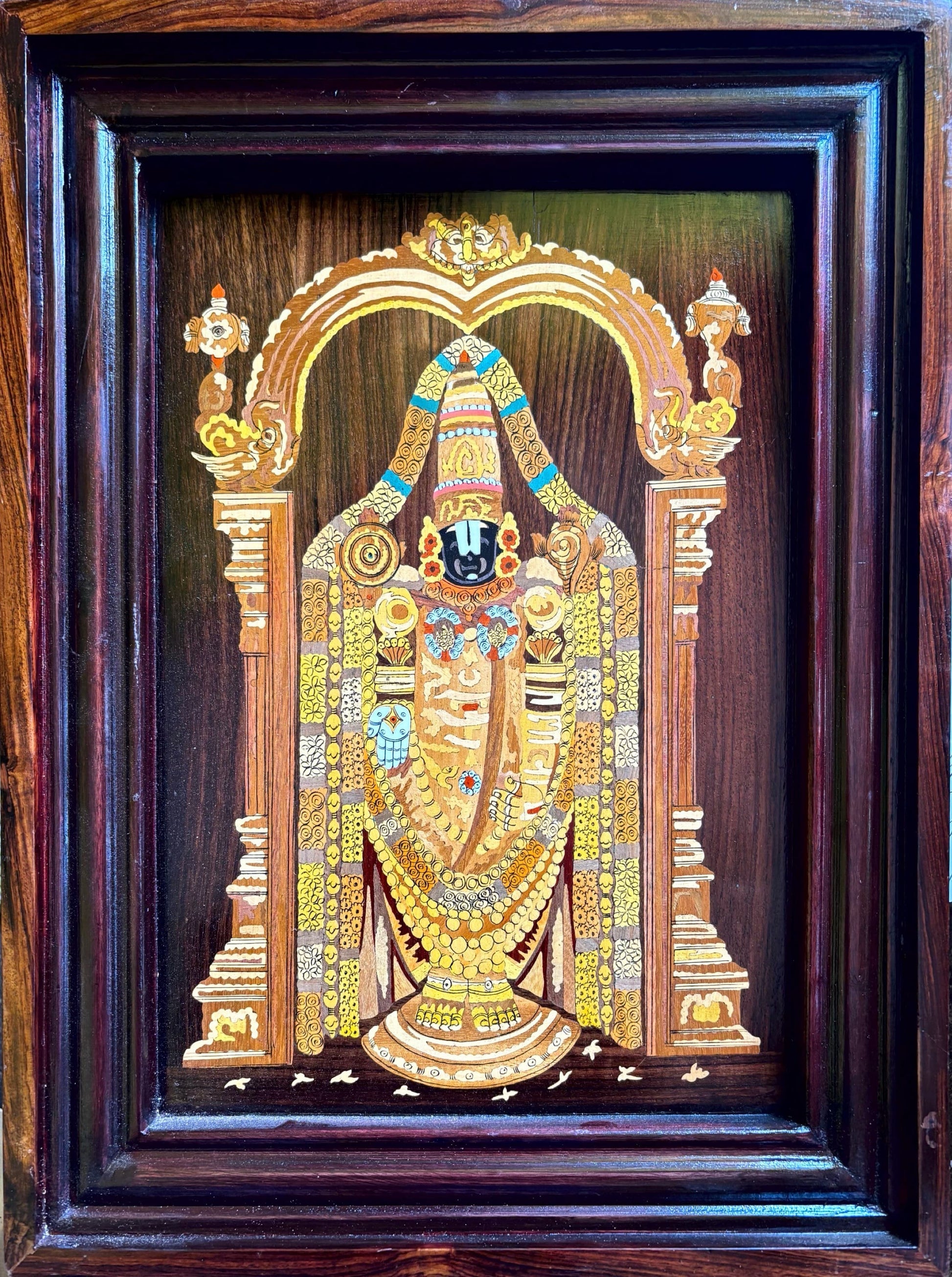 Mysore Rosewood Inlay – Lord Venkateswara