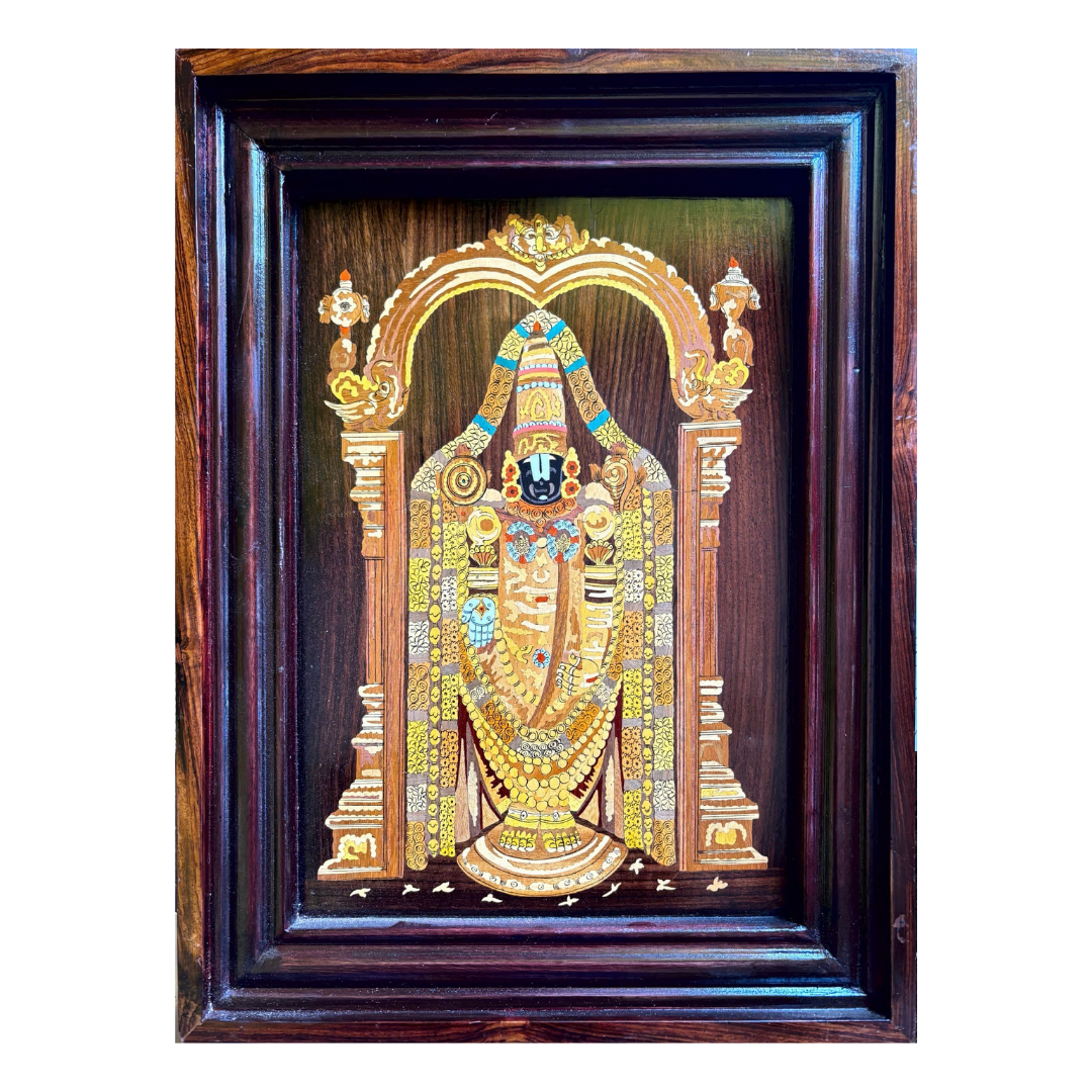Mysore Rosewood Inlay – Lord Venkateswara