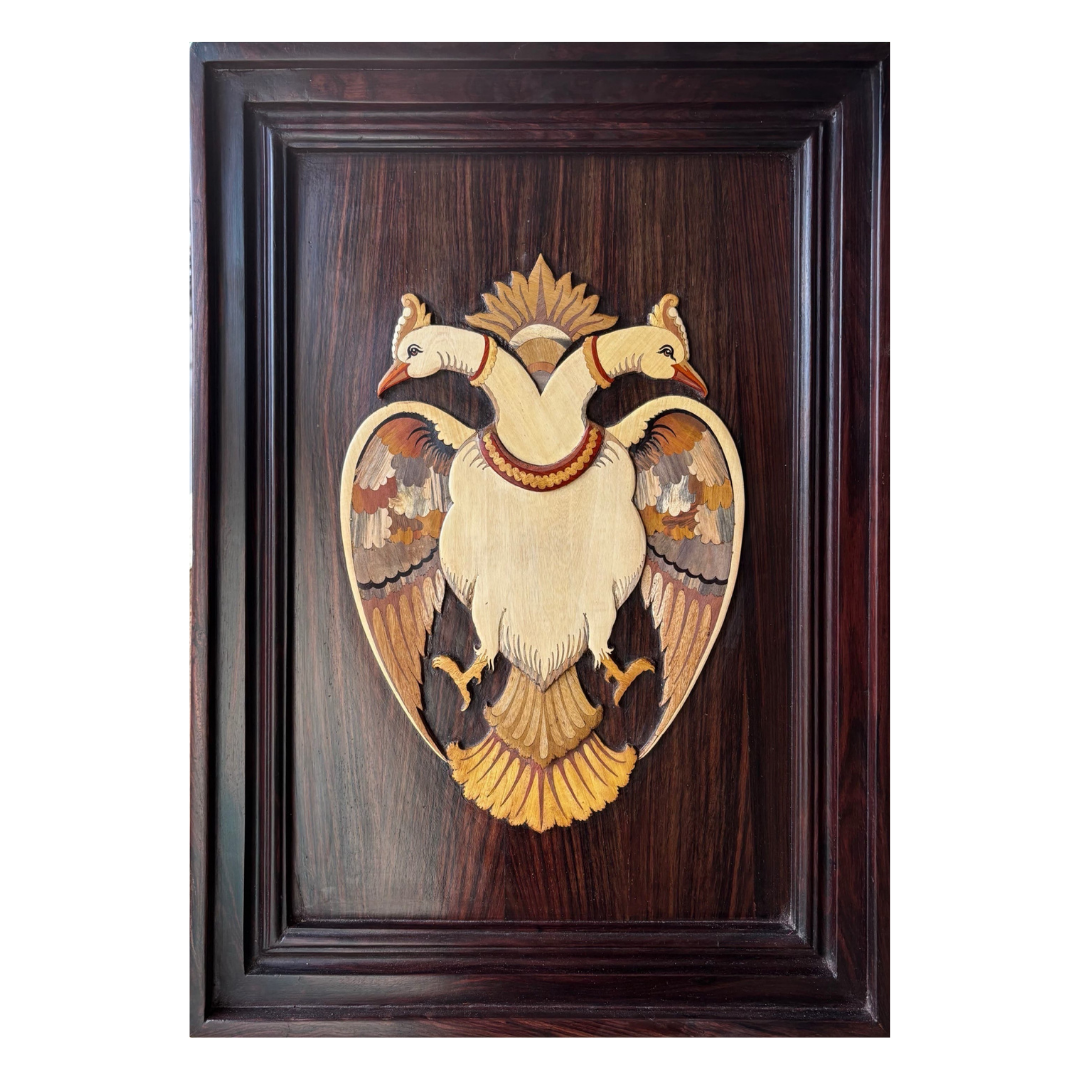 Mysore Rosewood Inlay – Gandaberunda Relief Work