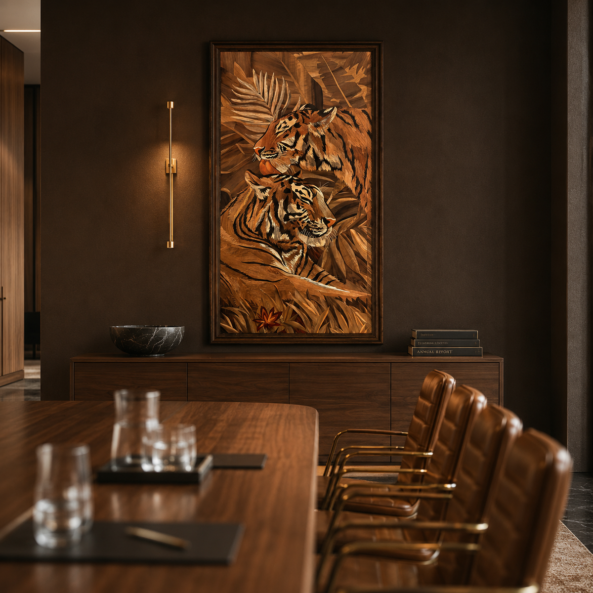 Mysore Rosewood Inlay – Tigers in the Wild