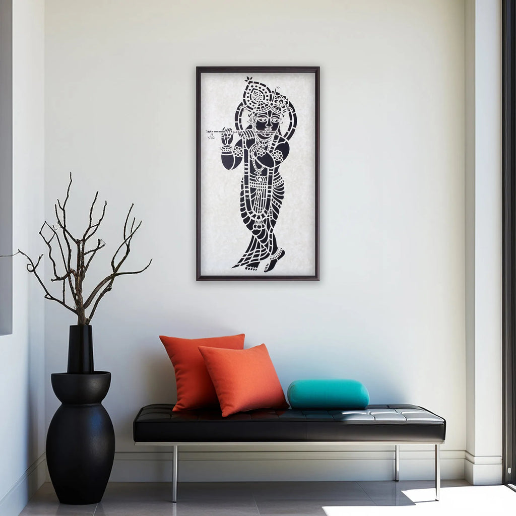 Sanjhi Art - Krishna