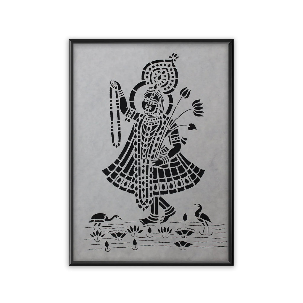 Sanjhi Art - Krishna