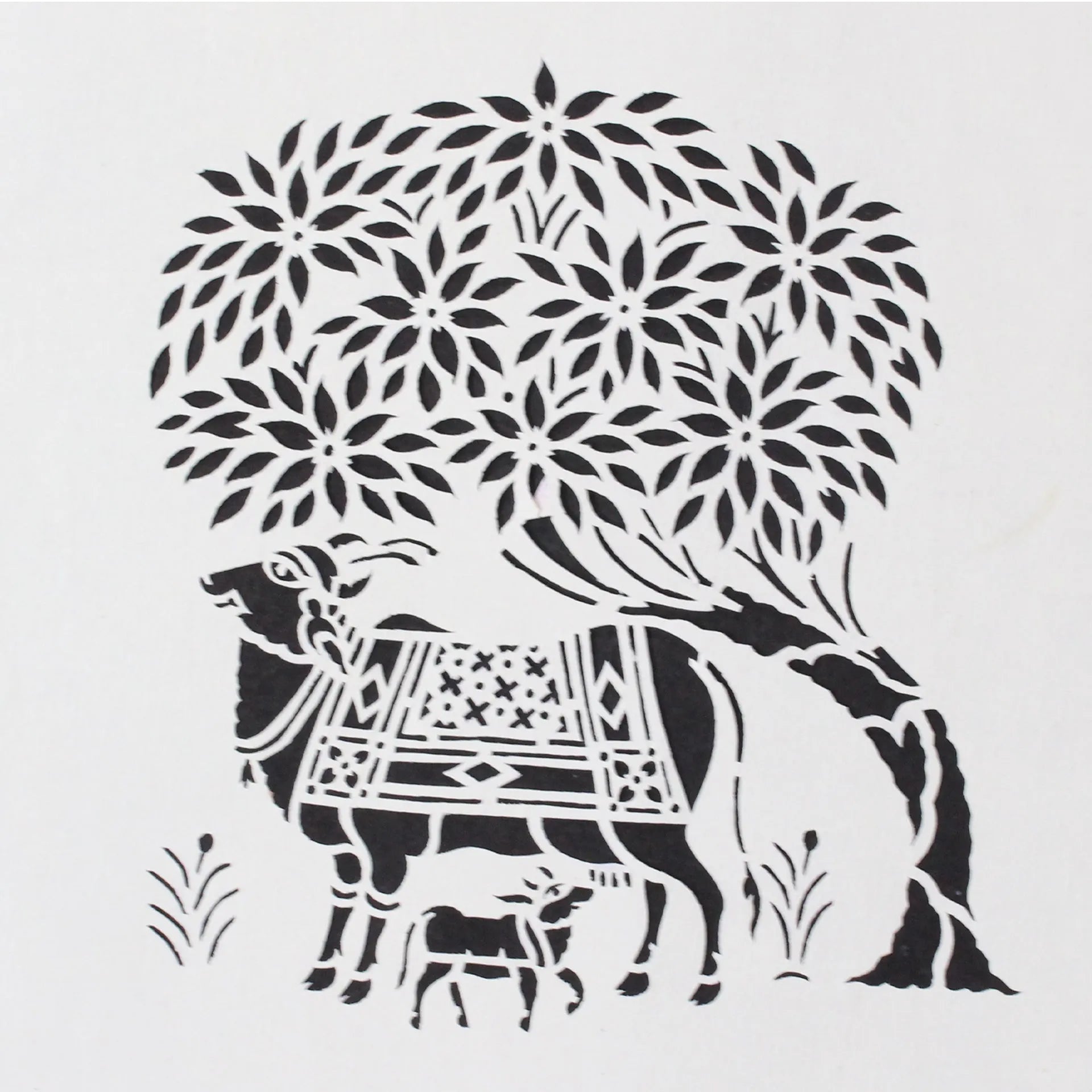 Sanjhi Art - Kamdhenu cow