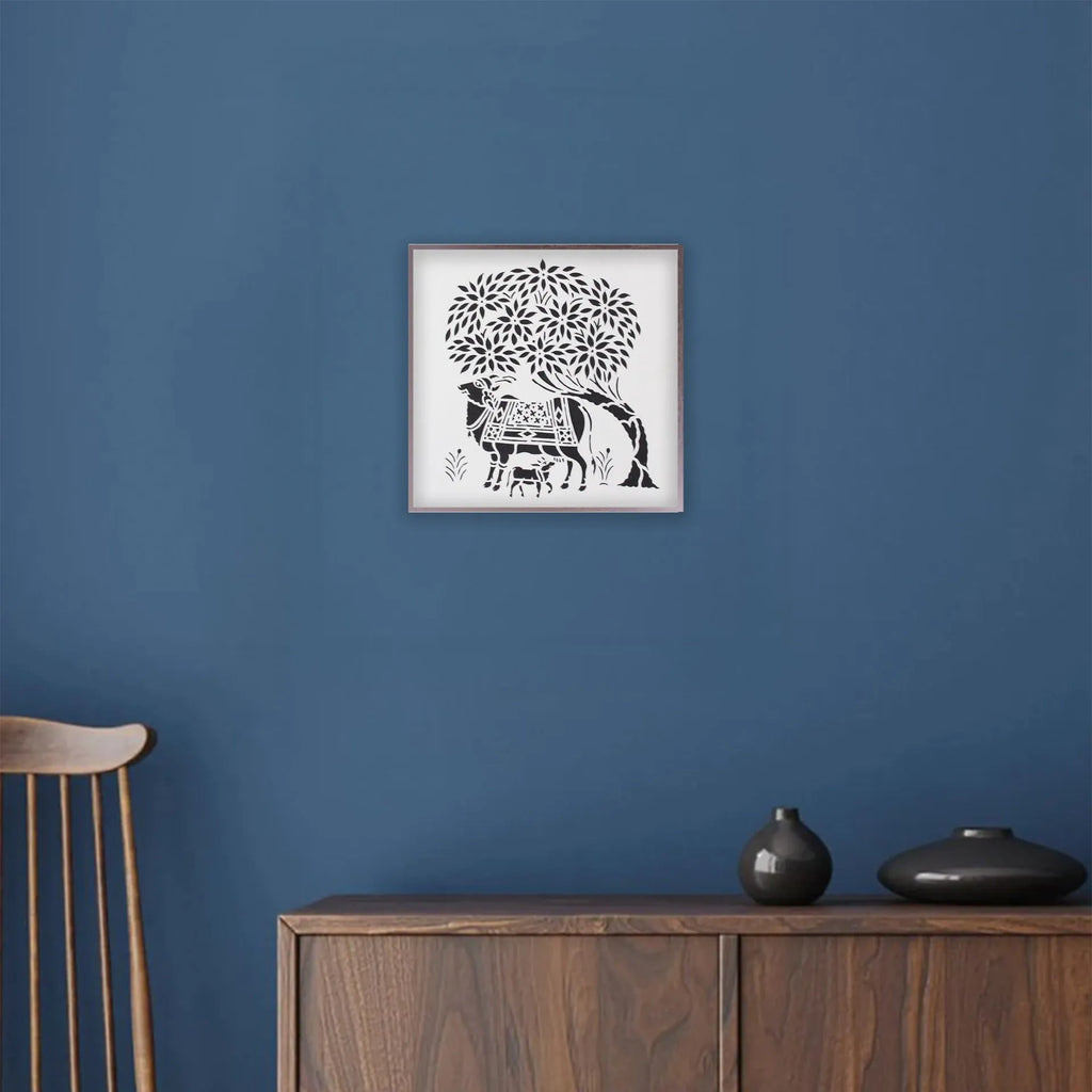 Sanjhi Art - Kamdhenu cow