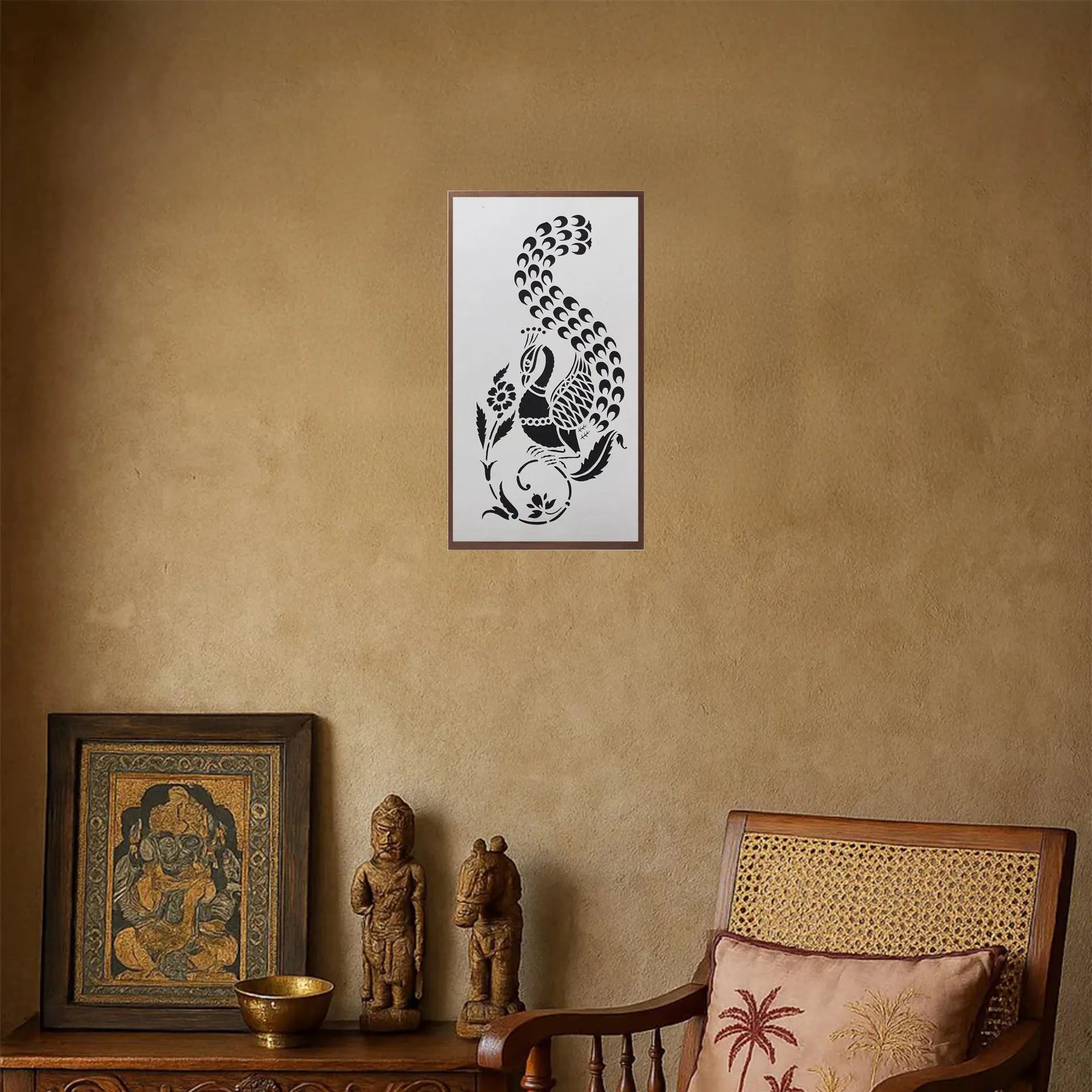 Sanjhi Art - Peacock