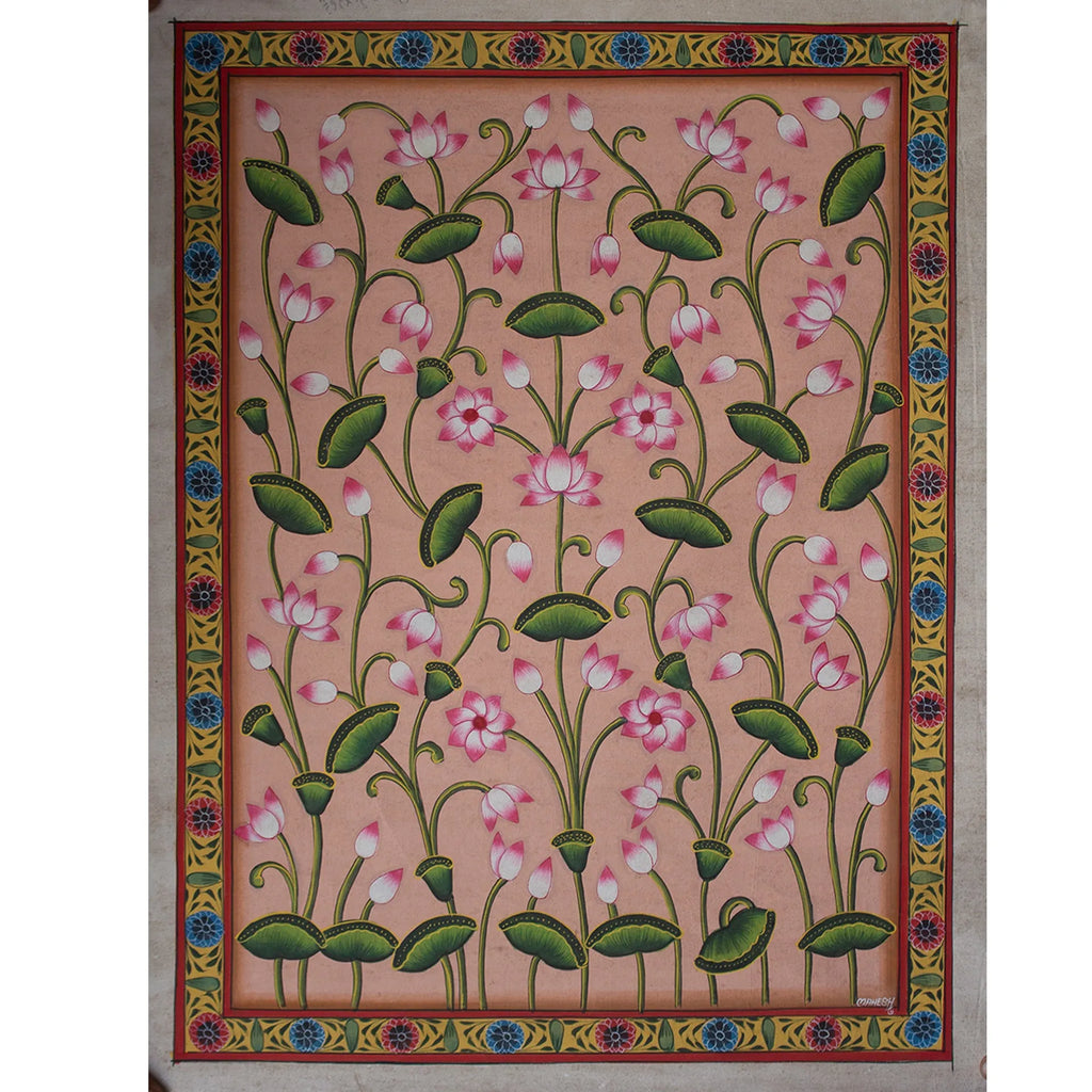Pichwai Art - Kamal Talai in Pink