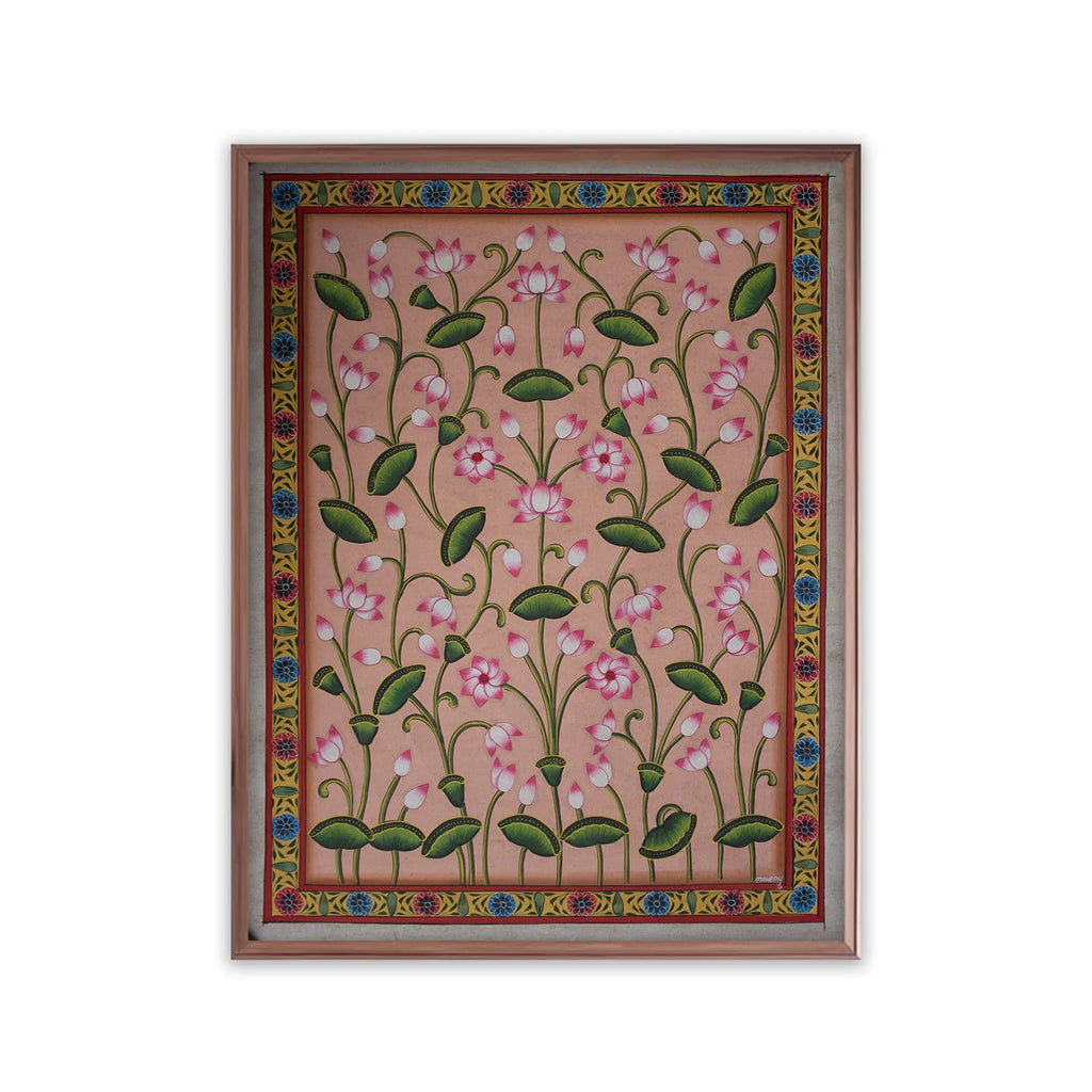 Pichwai Art - Kamal Talai in Pink