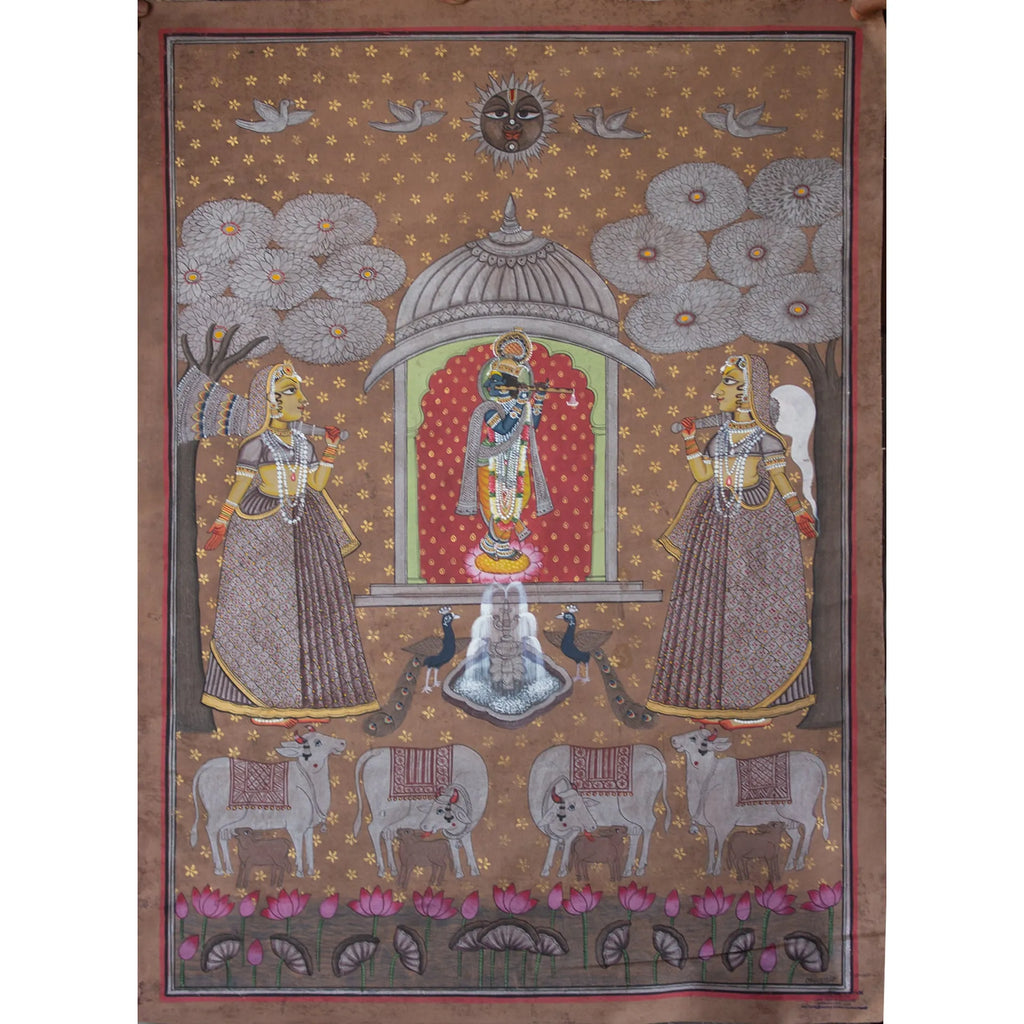Pichwai Art - Banke Bihari Gopiyon ke saath