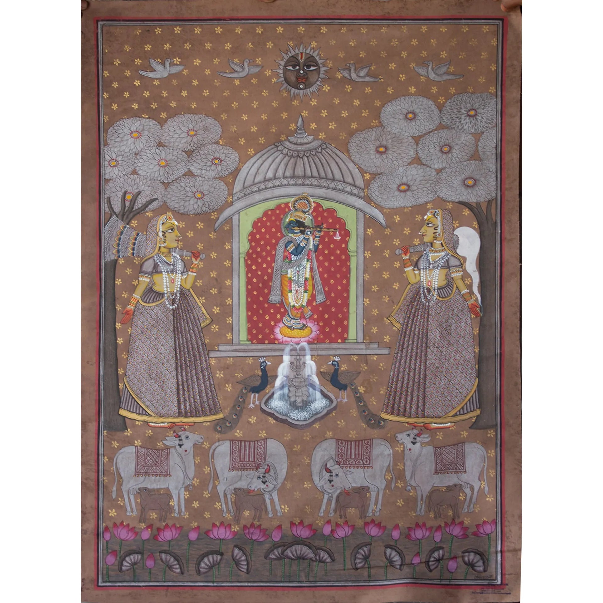 Pichwai Art - Banke Bihari Gopiyon ke saath