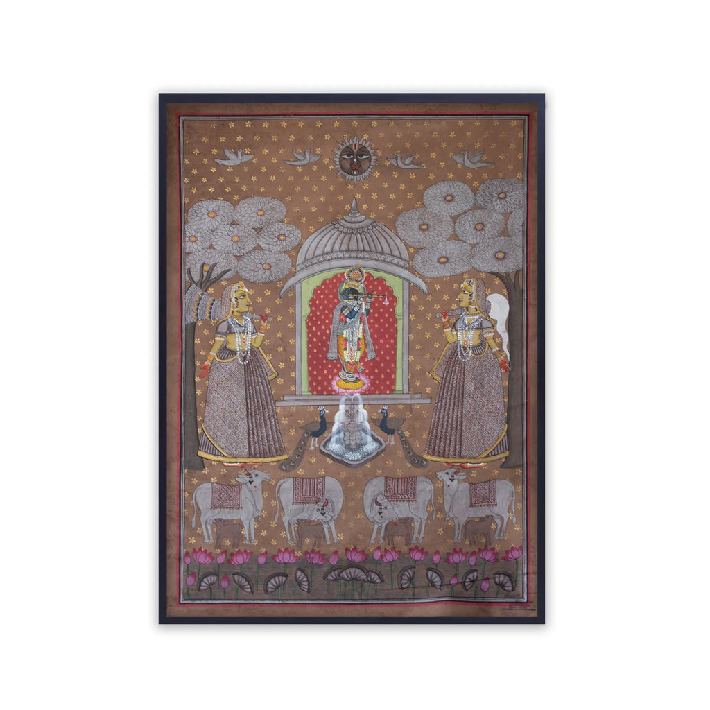 Pichwai Art - Banke Bihari Gopiyon ke saath