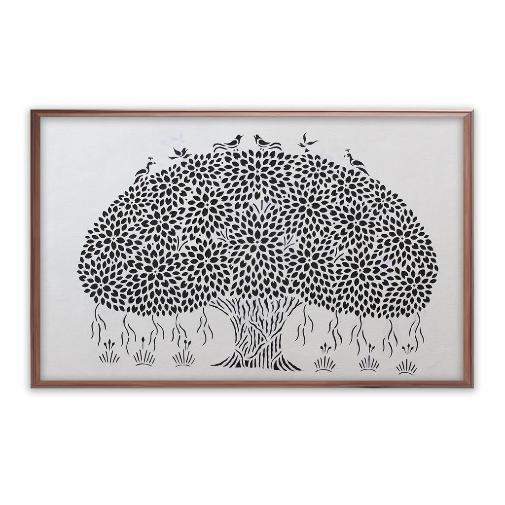 Sanjhi Art - Banyan Tree