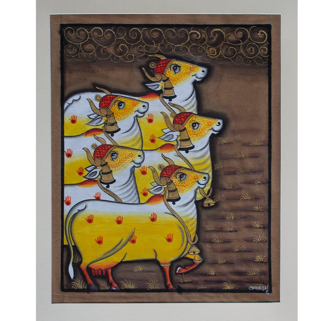 Pichwai Art - Pichwai Cow