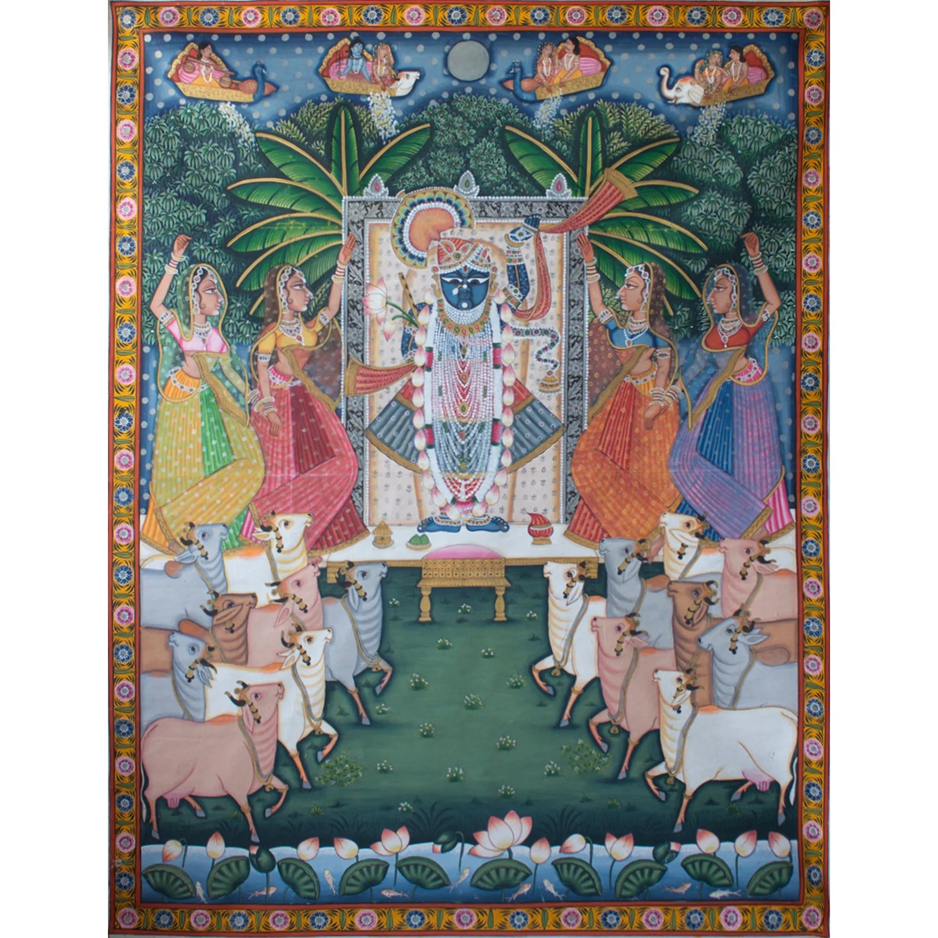 Pichwai Art - Shreenath ji ka darbar