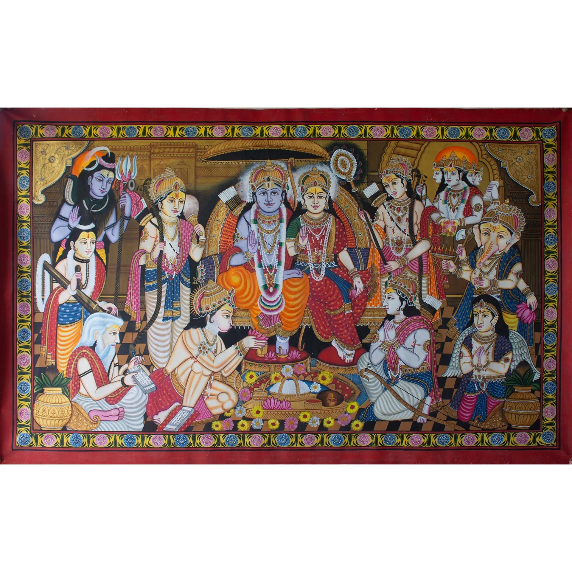 Pichwai Art - Ram darbar