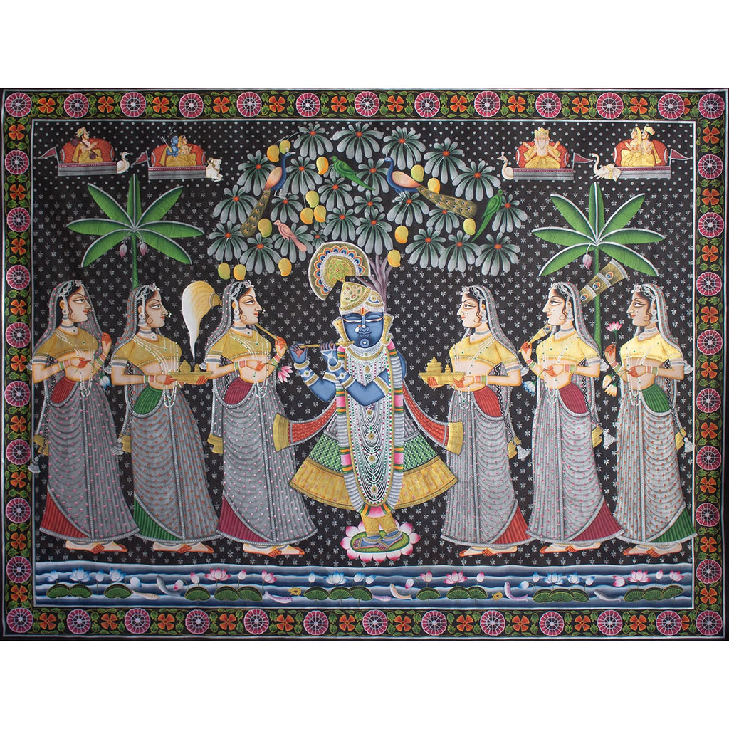 Pichwai Art - Shreenath Darbar- Sharad Poornima Utsav