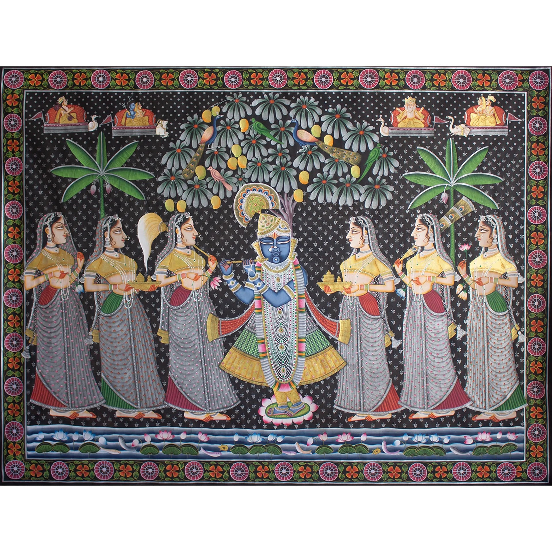 Pichwai Art - Shreenath Darbar- Sharad Poornima Utsav