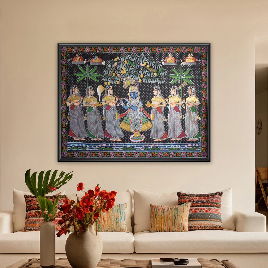 Pichwai Art - Shreenath Darbar- Sharad Poornima Utsav