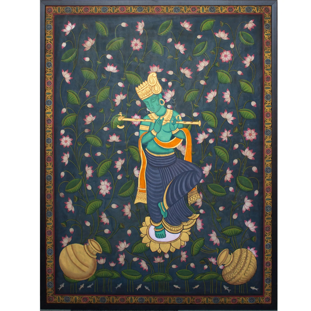 Pichwai Art - Shree Krishna in Kalam Talai