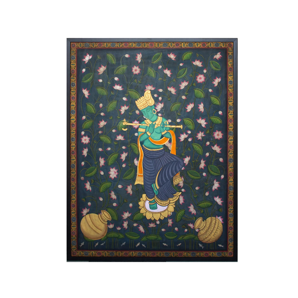 Pichwai Art - Shree Krishna in Kalam Talai