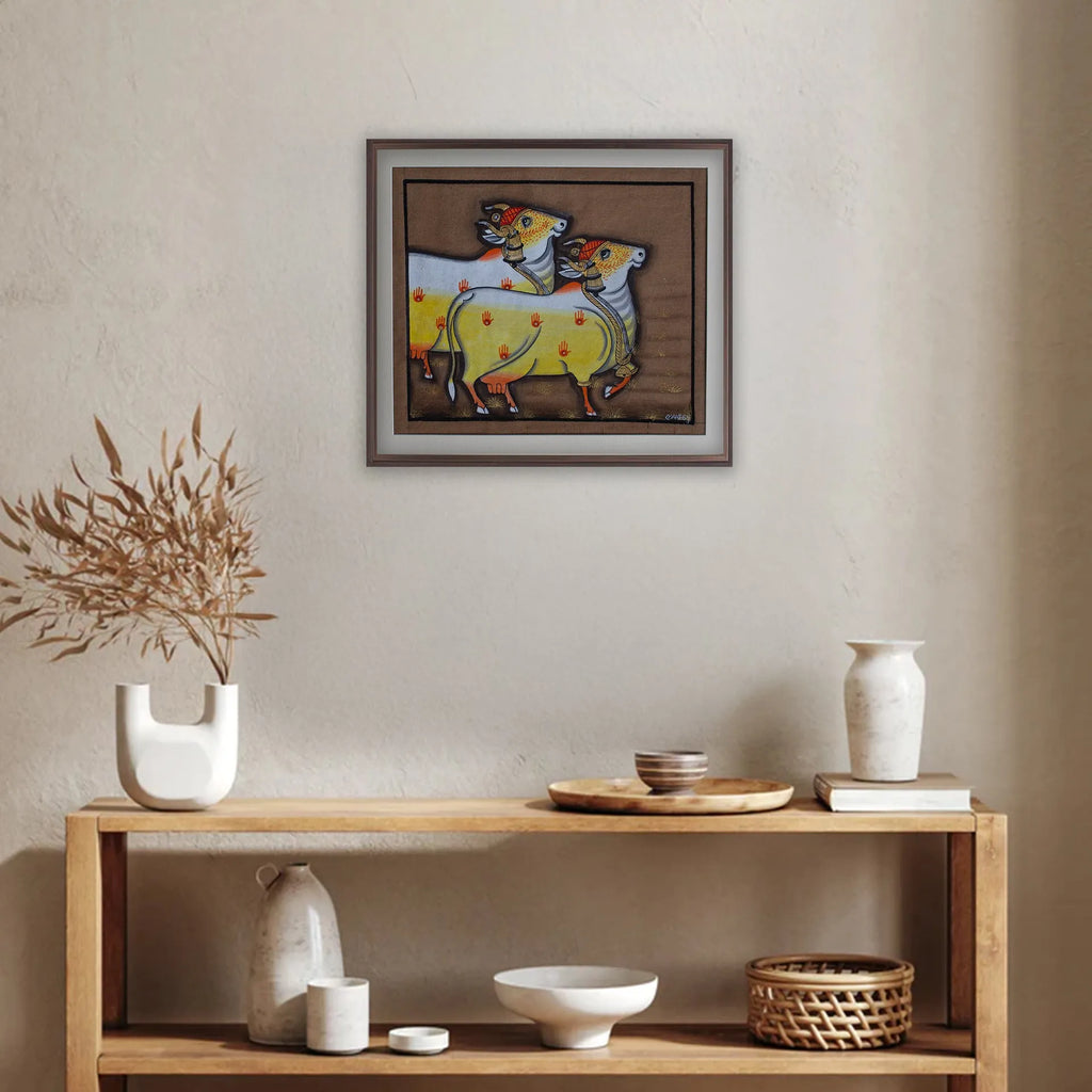 Pichwai Art - Pichwai Cow