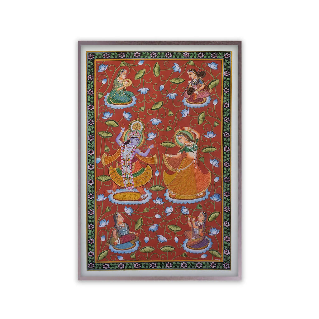Pichwai Art - Radha Krishna in Kamal Talai