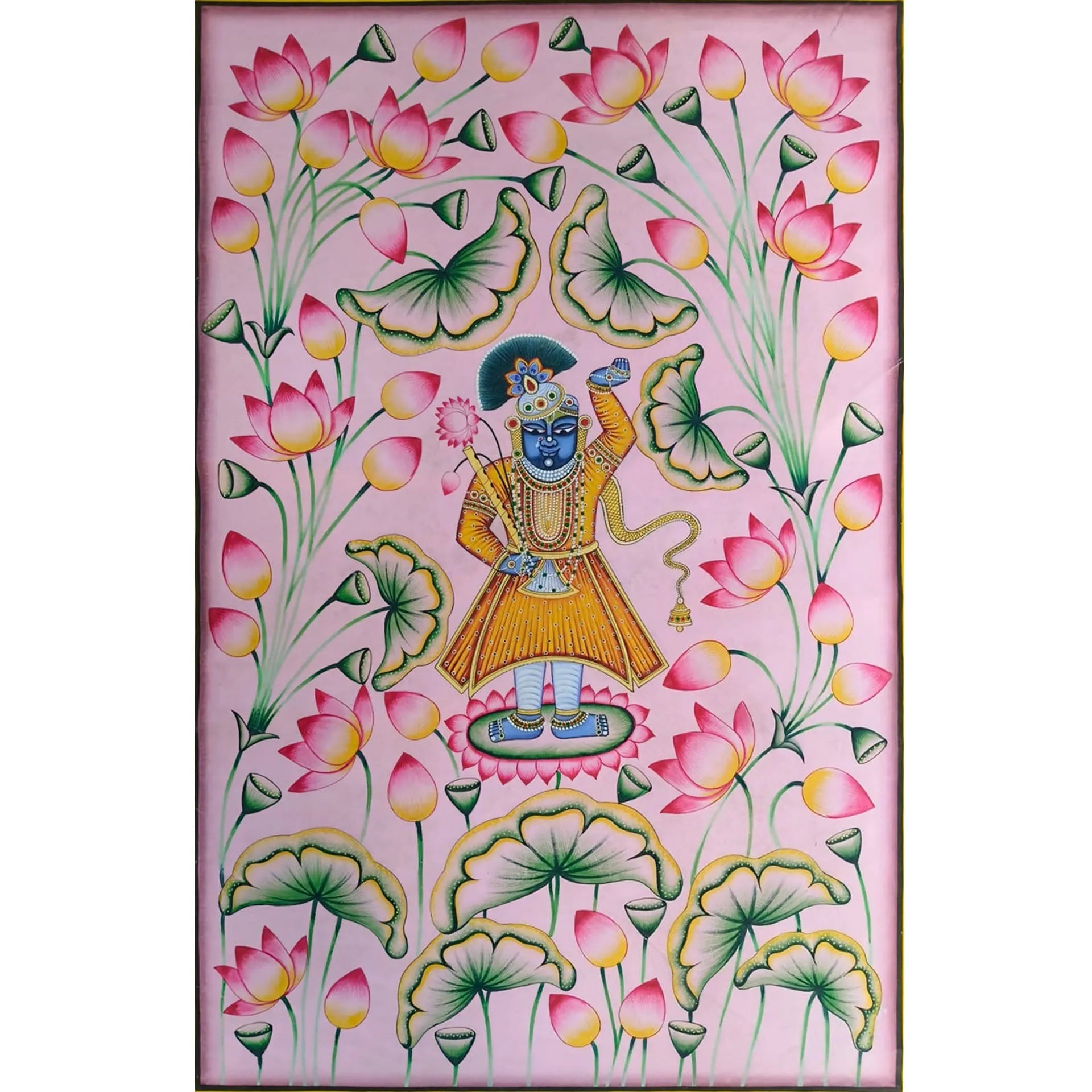 Pichwai Art - Shreenathji in kamal talai