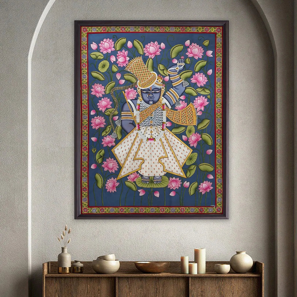Pichwai Art - Shreenathji I kamal talai